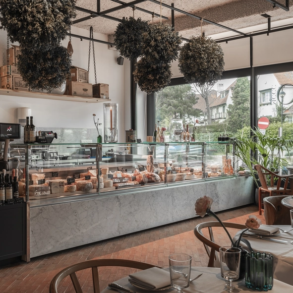 Koeltoonbank restaurant traiteur knokke door stark inteieur brugge